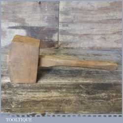  Vintage Carpenters Wooden Mallet Broad Arrow Stamp 1944 - Good Condition