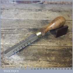 Vintage Old English Saw Wrest Set Beech Wood Brass Handle - Good Condition