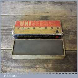 Vintage Universal 6” x 2” x 1” Medium Bauxlite Oilstone - Original Box