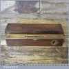 Rare Not Catalogued Vintage 10” Rosewood Brass Spirit Level By E Preston & Sons