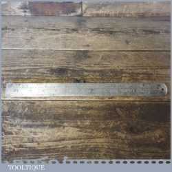 Vintage No: 1 Rabone & Sons 12” Thread Measuring Steel Ruler - Good Condition