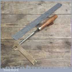 Vintage Forged Steel Carving Chisel By Mathieson - Old Woodworking Tool