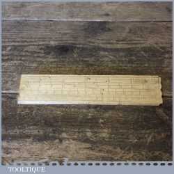 Vintage Imperial 6″ Boxwood Gunter’s Scale Ruler Cupids Bow End