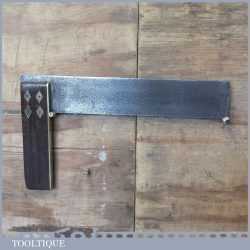 Vintage Carpenters Rosewood Brass 12” Try Square - Good Condition