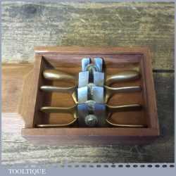4 No: Pattern Makers Gunmetal Spokeshaves Curved Flat Soles - Good Condition