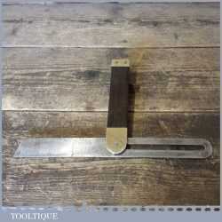 Vintage 10½” Rosewood Brass Sliding Bevel - Good Condition