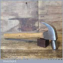 Vintage English made No: 4 cast steel claw hammer with wooden handle in good used condition.