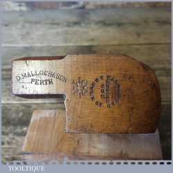 Antique No: 18 D Malloch Perth 1 1/8” Round Beech Moulding Plane