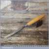 Vintage I. Sorby, Sheffield, external ground 5/8” wood carving gouge chisel with ash handle in good used condition, sharpened and honed ready for use.