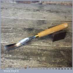 Vintage German 5/8” Wide Deep Curved Shank Wood Carving Gouge Chisel
