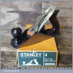 Vintage Boxed Stanley England No: 4 Smoothing Plane - Fully Refurbished