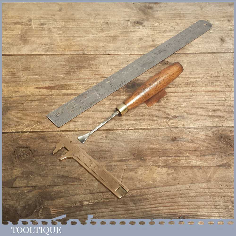 Vintage Forged Steel Carving Chisel - Sharpened & Honed