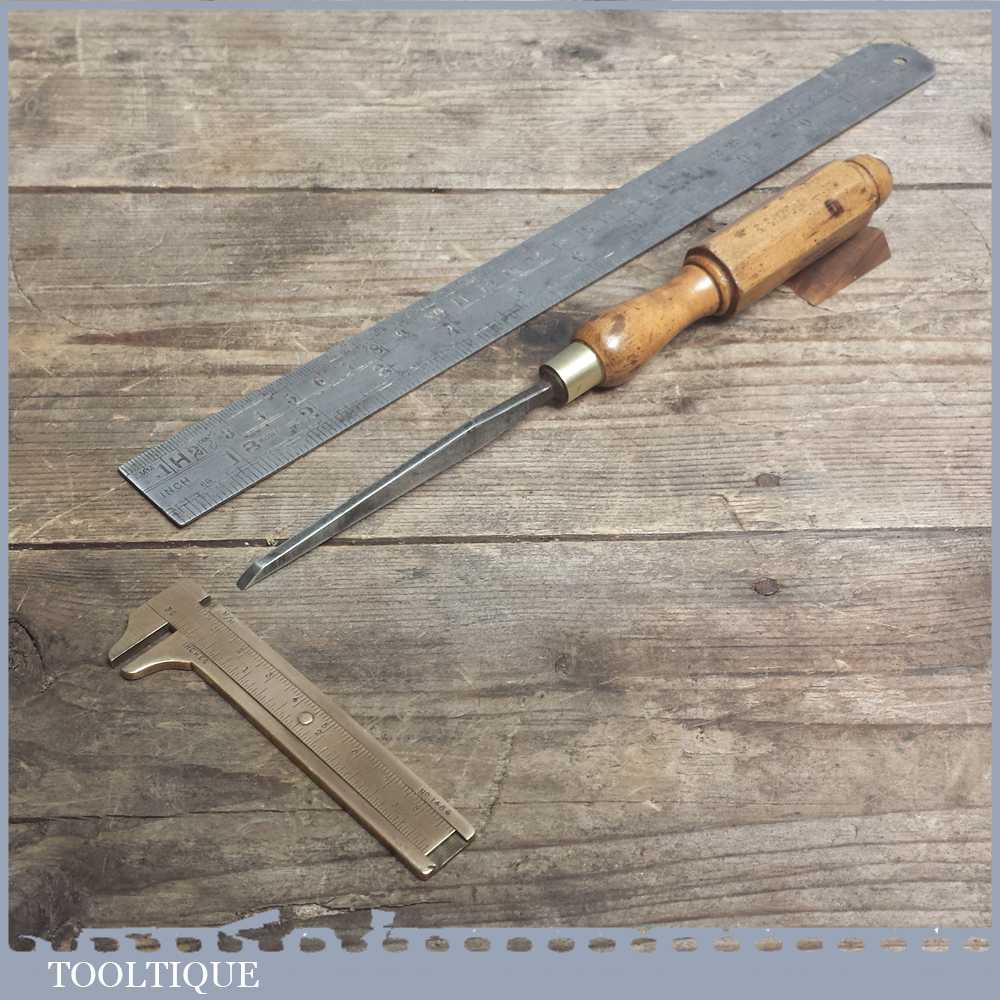 Vintage Forged Steel Carving Chisel by J HOWARTH - Sharpened & Honed