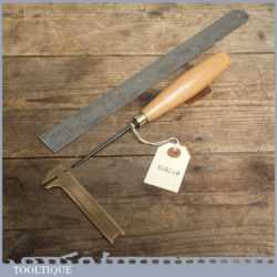 Vintage Forged Steel Carving Chisel by H TAYLOR- Old Woodworking Tool