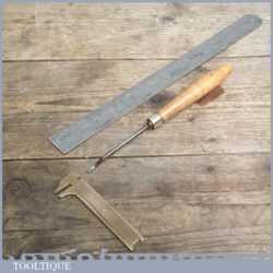 Vintage Forged Steel Carving Chisel by H TAYLOR- Carpenters Tool