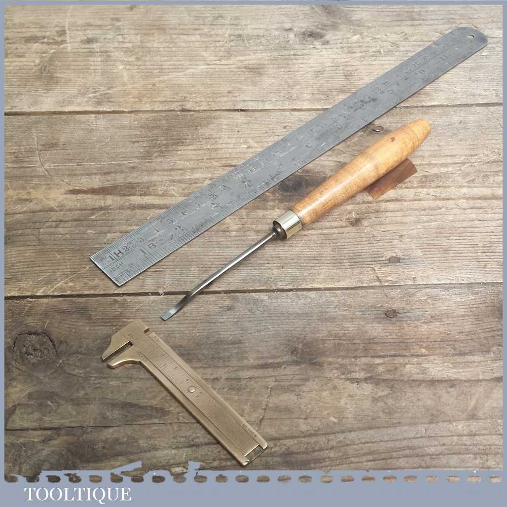 Vintage Forged Steel Carving Chisel by H TAYLOR- Carpenters Tool