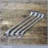 4 No: Vintage Whitworth Ring Spanners One King Dick - Good Condition