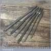 Vintage 6 No: Cast Steel Carpenters Spoon Bits - Good Condition
