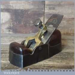 Antique Scottish Pattern Cast Steel Smoothing Block Plane Rosewood Infill
