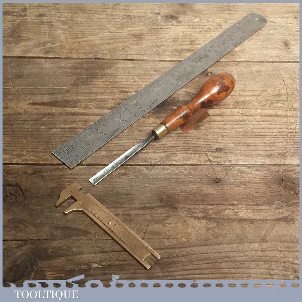 Vintage Forged Steel Carving Chisel By MARPLES & SONS - Sharpened and Honed