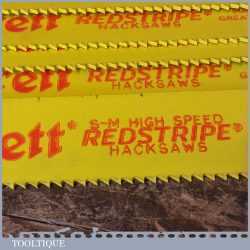 New Old Stock Starrett Redstripe Heavy Duty 21” x 1½” x 6 TPI HSS Power Hacksaw Blades