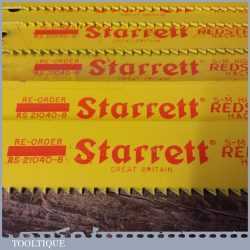 New Old Stock Starrett Redstripe Heavy Duty 21” x 1½” x 4 TPI HSS Power Hacksaw Blades