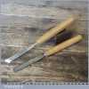 2 No: Vintage Dastra Germany Wood Carving Chisels -3/8” Skew 3/8” Gouge