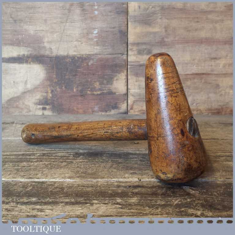 Vintage Lignum Vitae Plumber’s Lead Dressing Bossing Mallet Good