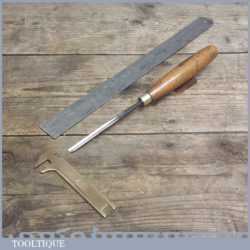 Vintage Forged Steel Carving Chisel by I SORBY - Old Carpentry Tool