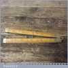 Rare French Antique 12” Single Folding Boxwood Ruler By PIED - Good Condition