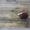 Vintage Saddlers Leatherworking Awl Beechwood Copper Handle