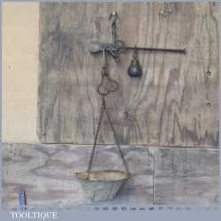 Antique Farmyard Steelyard Balance Beam Scales - Kitchenalia Decorative