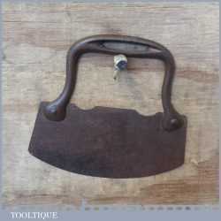 Vintage Kitchenalia 6” Steel Half Moon Herb Cutting Tool - Good Condition