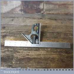 Crisp Vintage Rabone Chesterman No: 1902 Cast Steel Adjustable Combination Square