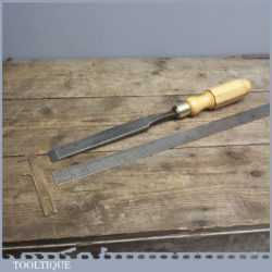 Vintage Forged Steel 1 1/8” wide Firmer Paring Chisel - Boxwood Handle