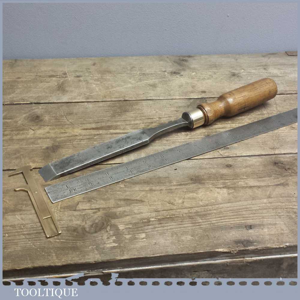 Vintage Forged Steel Paring Chisel - Heavy Duty Firmer