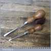 2 No: Vintage Cabinet Makers Beechwood Handled Screwdrivers - Fully Refurbished