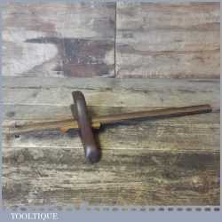 Vintage Cabinet Makers Mahogany Oak Stemmed Panel Marking Gauge