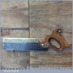 Vintage Frost Norwich 9” Brass Back Tenon Saw 17 TPI - Sharpened RIP