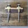 Quality Vintage Pair 6” Brass Carpenters Trammel Points - Good Condition