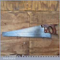Vintage Henry Disston USA 22” Panel Handsaw 9 TPI - Sharpened Cross Cut