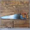 Vintage Henry Disston Canadian 22” Panel Handsaw 9 TPI - Sharpened Cross Cut