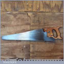 Vintage Henry Disston Canadian 22” Panel Handsaw 9 TPI - Sharpened Cross Cut