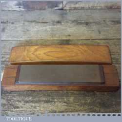 Vintage 8" X 2" Medium Grit Oil Stone Boxed - Good Condition
