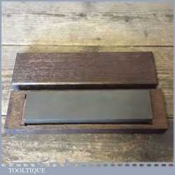 Vintage 8" X 2" Medium Grit Oilstone In Nice Box - Good Condition