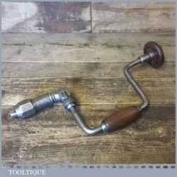 Vintage J A Chapman No: 60 Ratchet Brace Beech Handles 10” Swing - Good Condition