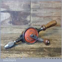 Vintage Stanley No: 803 Egg Beater Hand Drill Keyless Chuck - Good Condition