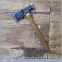 Vintage Snail Brand Slate Roofing Wall Lath Hammer Axe - Good Condition