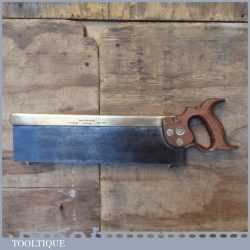 Vintage Millar & Byers Liverpool 14” brass Back Bench Tenon Saw 14 TPI - Sharpened