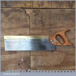 Vintage Spear & Jackson 14” Brass Back Tenon Saw 12 TPI - Sharpened